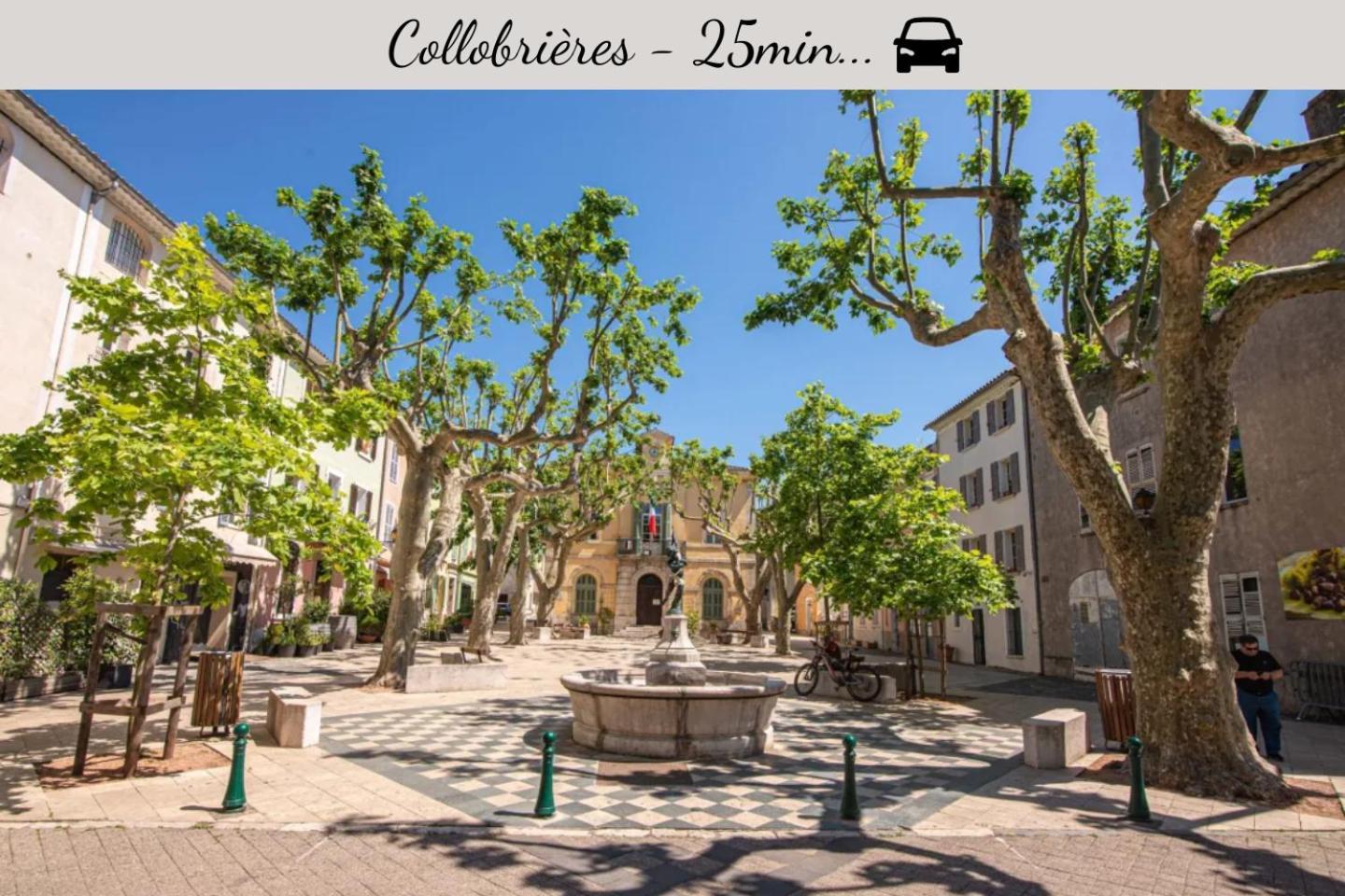 Netflix - Lit Queen Size - Terrasse Plein Sud - Climatisation - 2'Centre-Ville - 6'Mer - Parking Prive - 56M2 - L'Olivine - Offre Speciale La Londe-les-Maures Luaran gambar